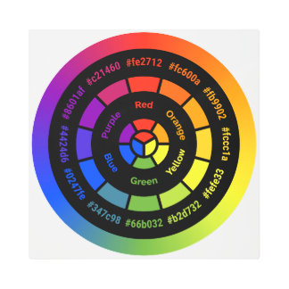 Simple RYB Color Wheel without Title Metal Print