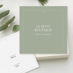 Simple Sage Clothing Retail Store Price Tag