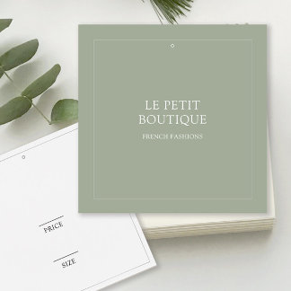 Simple Sage Clothing Retail Store Price Tag