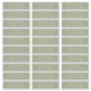 Simple Sage Green and White Modern Calligraphy Sticker