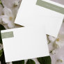 Simple Sage Green and White Modern Calligraphy Wrap Around Label