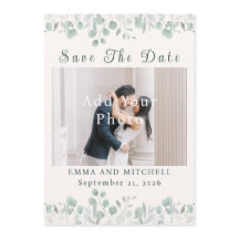 Simple Sage Green Botanical Minimalist Wedding