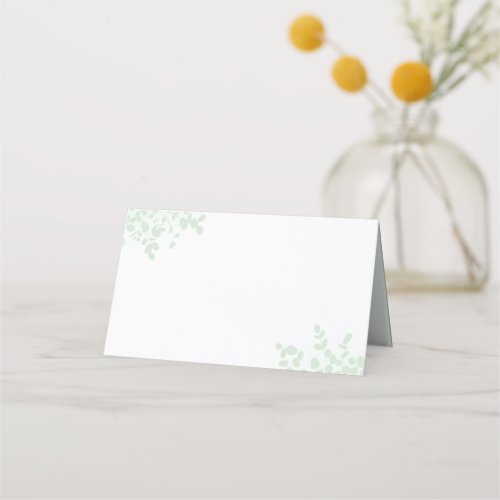 Simple Sage Green Eucalyptus Place Cards 