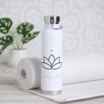 Simple Sage Green Floral Lotus Meditation Yoga