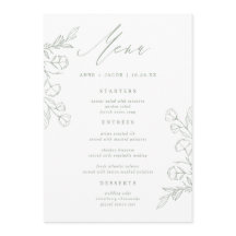 Simple Sage Green Greenery Boho Floral Wedding