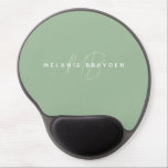 Simple Sage Green Minimalist Two Monogram Name Gel Mouse Pad<br><div class="desc">Simple Sage Green Minimalist Two Monogram Name perfect for bosses,  consultants,  professionals or businessmen.</div>
