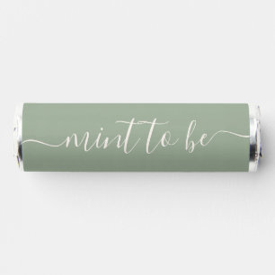 Simple Sage Green "Mint to Be" Favor Label