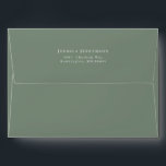 Simple Sage Green Modern Wedding Envelope<br><div class="desc">Simple Sage Green Modern Wedding envelope. An elegant and simple design for wedding suite. Please have a look at the collection for the whole wedding suite.</div>
