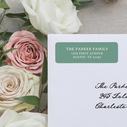 Simple Sage Green | Return Address Label