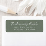 Simple sage herringbone Christmas return address Label<br><div class="desc">With its simple and classic green pattern, this return address label is the perfect finishing touch to all your Christmas cards. Send your holiday cards in style with this sage green and white return address sticker that matches a variety of designs. With its herringbone tweed effect, the label gives off...</div>