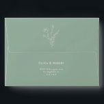 Simple Sage Rustic Floral Wedding Envelope<br><div class="desc">This minimalist wedding envelope features delicate bohemian poppy elements that will be great for Boho and Rustic style wedding. Just add your names and return address on the back of the envelope. You can also change text and floral element's colors,  as well as the color of the envelope.</div>