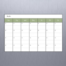 Simple Sage Weekly Calendar