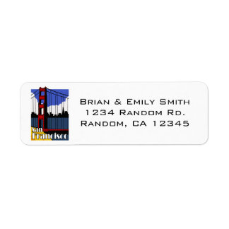 Simple San Francisco golden gate address labels
