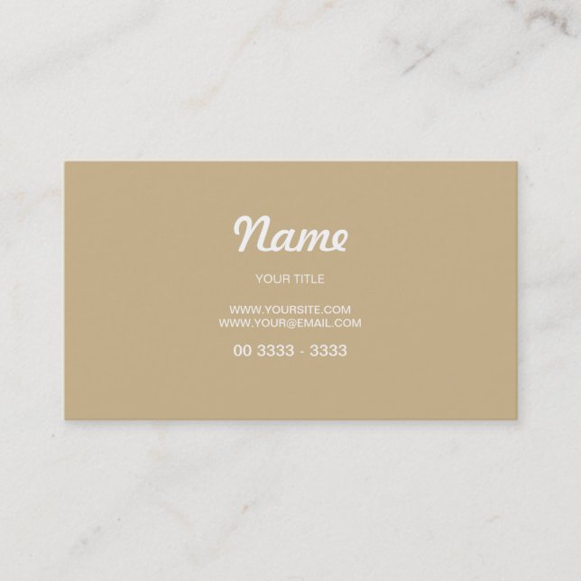 Simple Sand Business Card (Front)