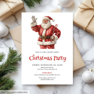 Simple Santa Claus Editable Christmas Office Invitation