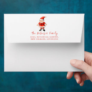 Simple Santa Clause Christmas  Envelope