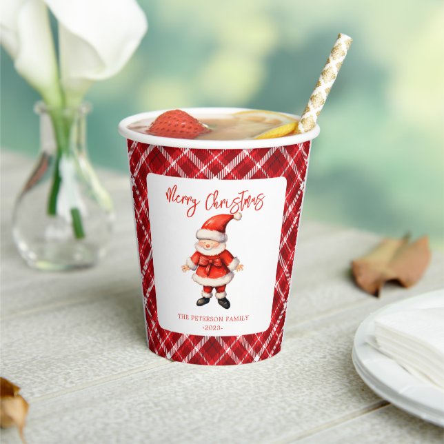 Simple Santa Clause Christmas  Paper Cups (Insitu)