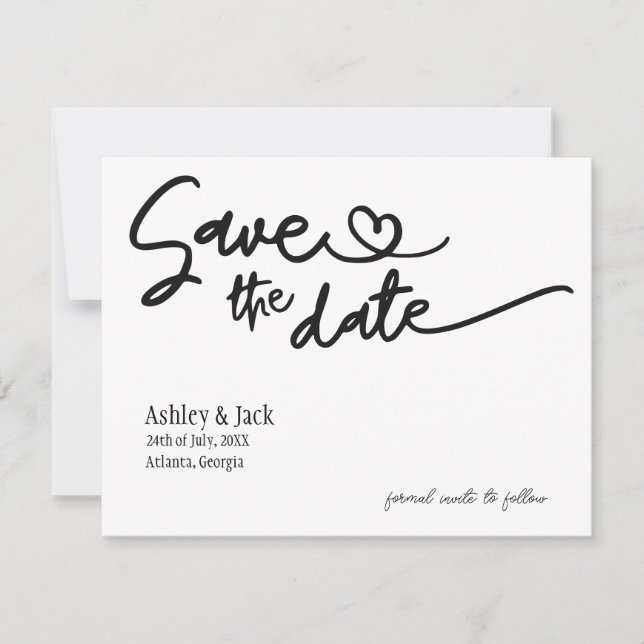 Simple Save the Date Card (Front)