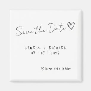 Simple Save The Date Card Magnet