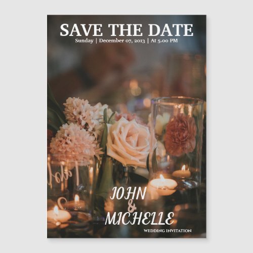 Simple save the date Invitation Magnetic card