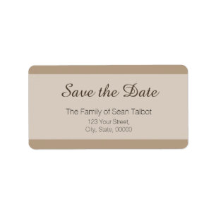Simple Save the Date Label Choose your Color 2