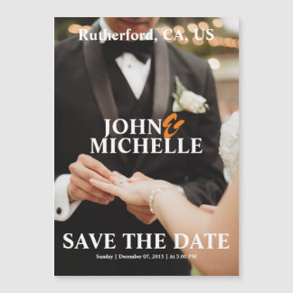 Simple Save The Date Magnetic Card