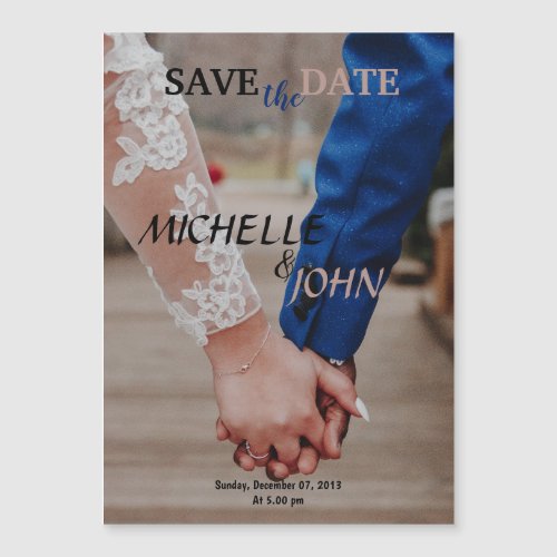 Simple Save The Date Magnetic Card