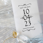 Simple Save the Date Wedding  Rubber Stamp<br><div class="desc">This "Save the Date" simple rubber stamp features couple names and date.</div>