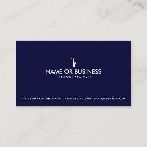 simple saxophone business card