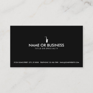 simple saxophone business card