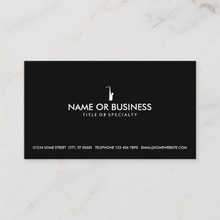 Simple Saxophone Business Card