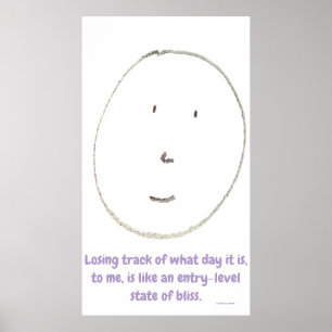 "Simple Says-#4", funny, quote, humor Poster