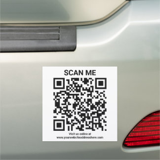 Simple Scan Me Online QR Code Car Magnet