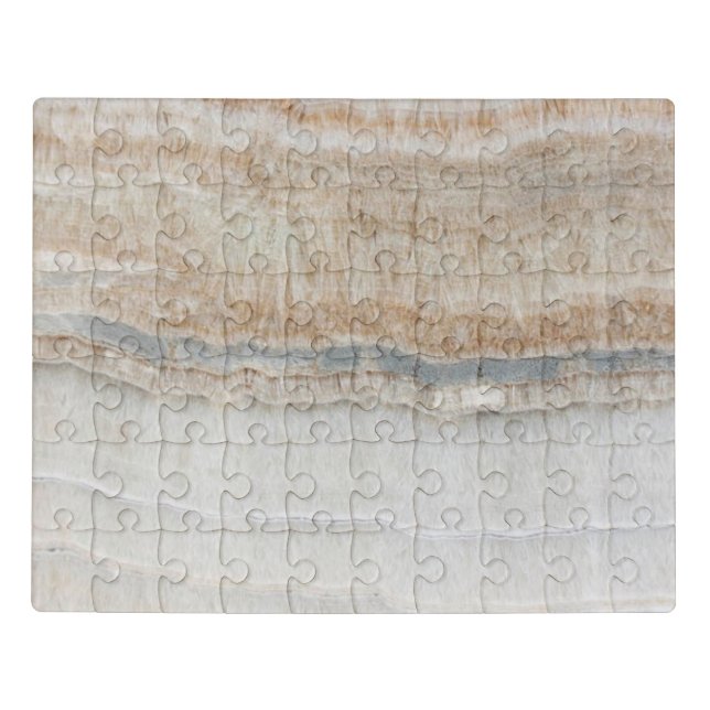 simple scandinavian modern chic grey white marble jigsaw puzzle (Puzzle Horizontal)
