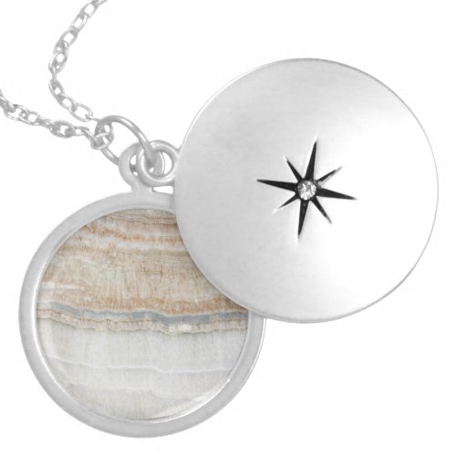simple scandinavian modern chic grey white marble locket necklace