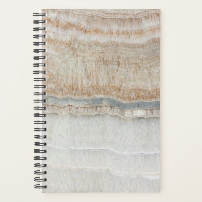 simple scandinavian modern chic grey white marble planner (Front)