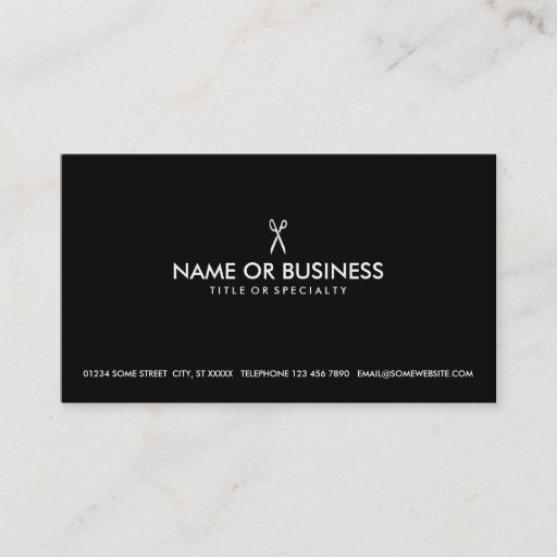 Customizable simple scissors business card template