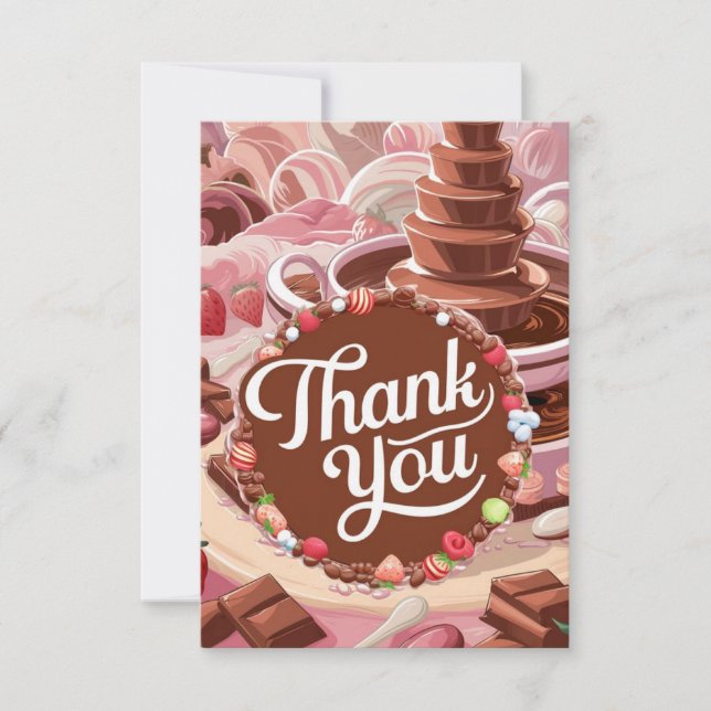 Simple Scoops Chocolate thank you card  (Front)