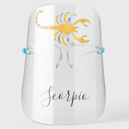 Simple Scorpio Zodiac Impressionism art  Face Shield