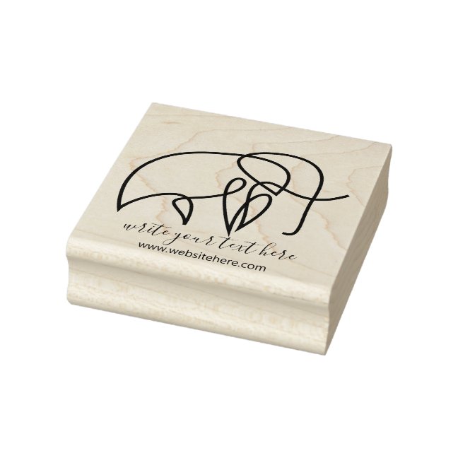 Simple Scrapbook Animals Elephant Rubber Stamp