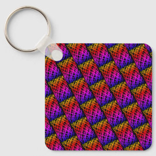 Simple Scribble   Half Drop   Black Background   Keychain