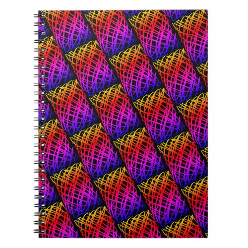 Simple Scribble  Half Drop  Black Background   Notebook