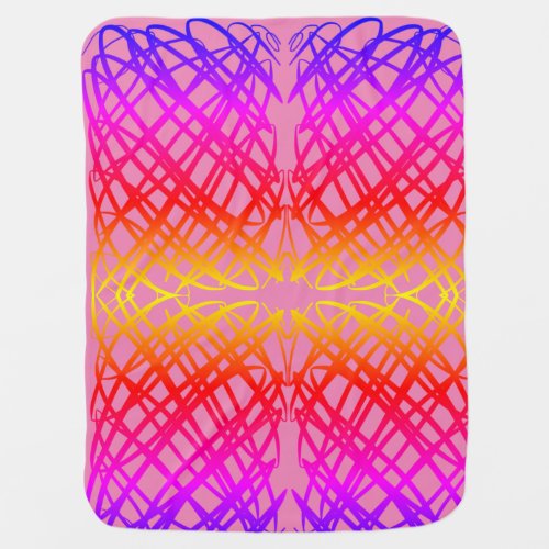 Simple Scribble  Ipanema Filter  Mirror  Pink  Baby Blanket