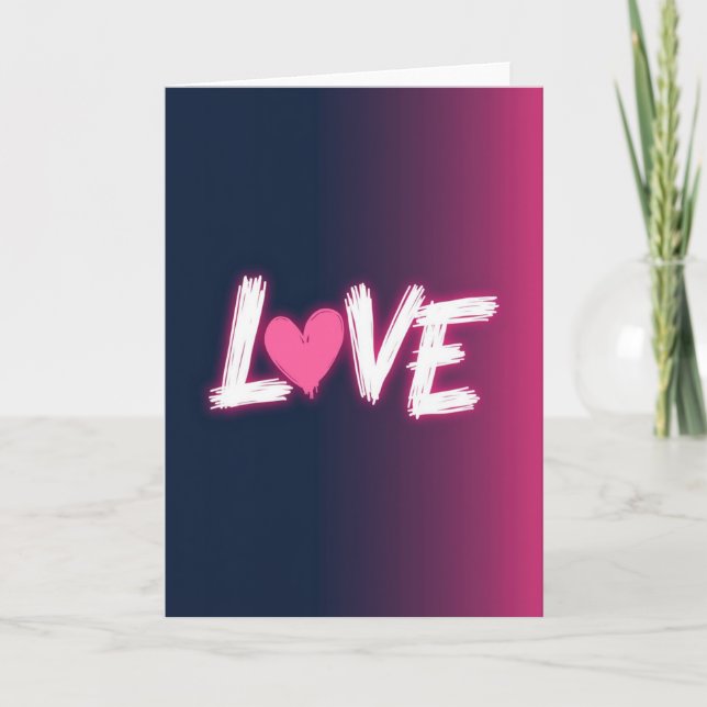 Simple Scribble Love Heart Card (Front)