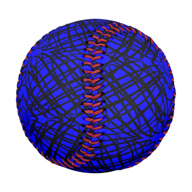 Simple Scribble | Mirror Tiling | Blue | Baseball (Angled)