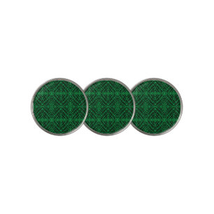Simple Scribble Mirror Tiling Green Golf Ball Marker