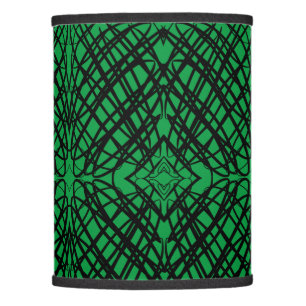 Simple Scribble Mirror Tiling Green Lamp Shade