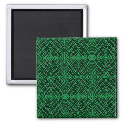 Simple Scribble  Mirror Tiling  Green  Office Magnet