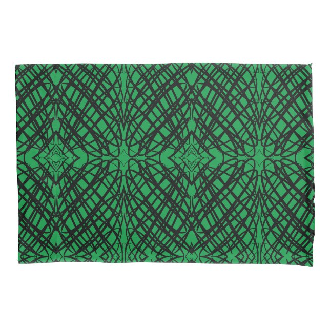 Simple Scribble | Mirror Tiling | Green | Pillow Case (Front)