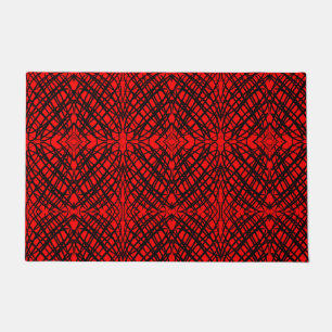 Simple Scribble   Mirror Tiling   Red    Doormat